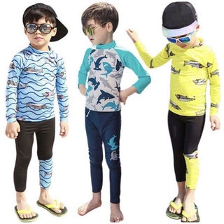 Kids Rashguard Pants Shark Swimwear