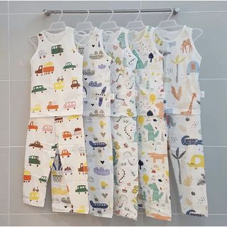 Sando Sleeveless & Long Pants Imported Cotton Pjs for Kids Unisex